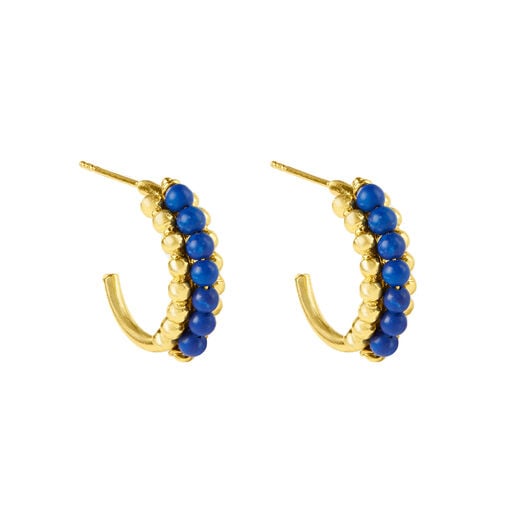 Lapis hoop earrings by Ottoman Hands